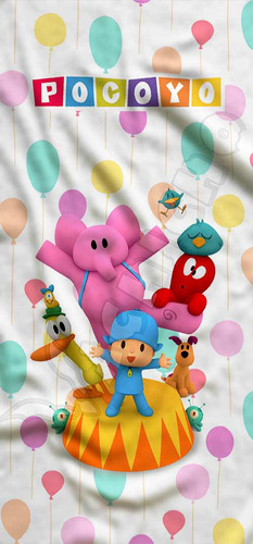 Toallón Infantil 70x150 Microfibra- Vachicho Pocoyo 01