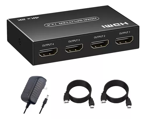 Adaptador Splitter Divisor De Multi Entrada Hdmi 4 Salidas