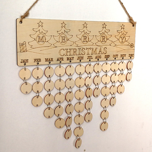 Calendario De Cumpleaños De Madera, Recordatorio De Un Día I