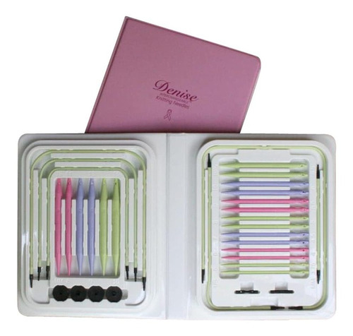 Denise Kit Aguja Tejer Intercambiable Color Rosa Pastel