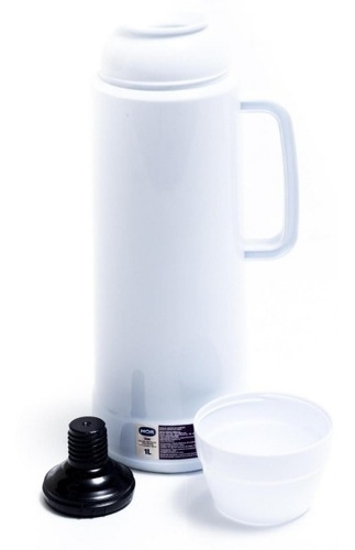Imagem 3 de 4 de Garrafa Térmica De 1l Branco Use - Mor
