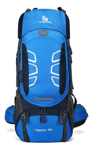 Mochila 60 Litros Trekking Impermeable Camping Con Soporte