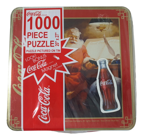 Rompecabezas Coca Cola Santa Navidad 1998 Caja De Lamina