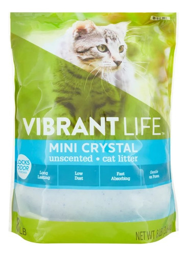 Arena sanitaria para gato Vibrant Life x 3.64kg de peso neto  y 3.64kg de peso por unidad