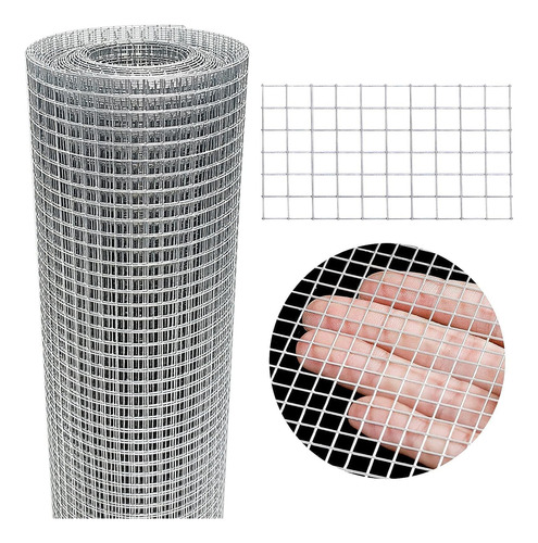 Rollo De Malla De Alambre Galvanizado De 4 Pulgadas X 2...