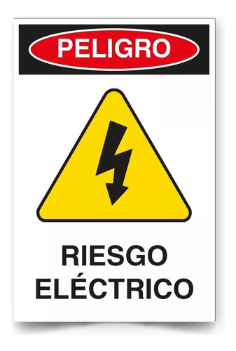 Autoadhesivo Peligro Riesgo Eléctrico 20x13cm Reflectante