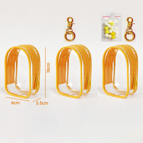 2 Mini Bolsa Para Muñecas Con Llavero, Bolsa Amarillo