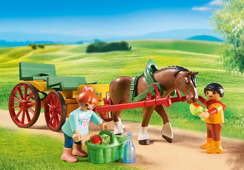 Imagen 5 de 6 de Playmobil 6932 Country Carruaje Con Caballo