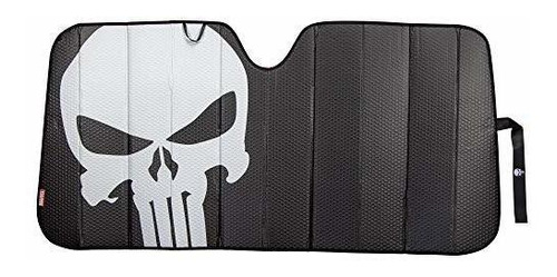 Plasticolor 003899r01 Marvel The Punisher Logo Negro Acabad