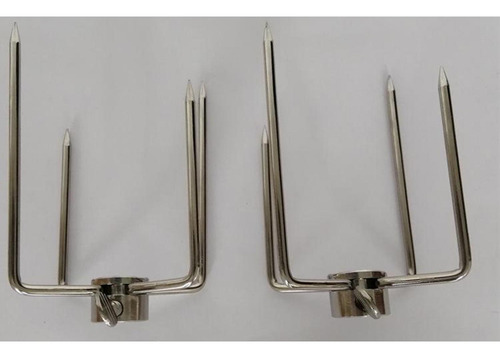 2x Rotisserie Barbacoa Escupe Tenedor Roasador Carbón