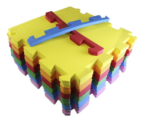 20 Peças Tapete De Eva Tatame Escolar Infantil 50x50 10mm