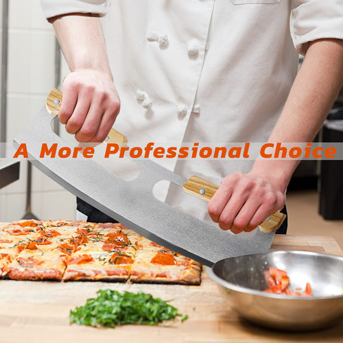 Cortador De Pizza Profesional Con Doble Mango, 35 Cm