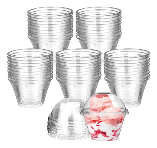 Paquete De 50 Vasos De Plástico Transparente De 7 Oz Con Tap