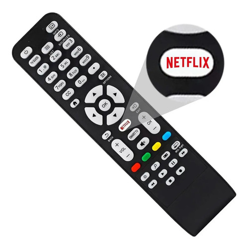 Controle Remoto P/ Tv Smart Aoc Netflix Le43s5977 Le32s5970