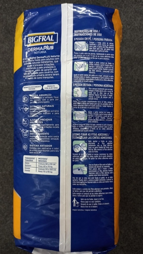 Fralda Bigfral Derma Plus Noturna G Geriátrica