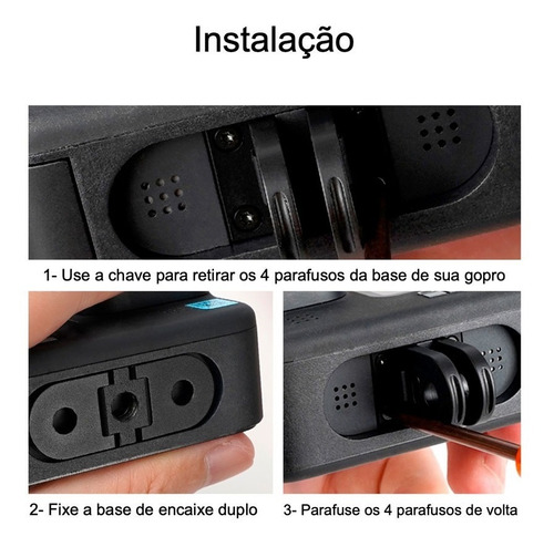 Imagem 8 de 8 de Suporte Haste Para Montagem Gopro Hero 9 Black Com Rosca 1/4