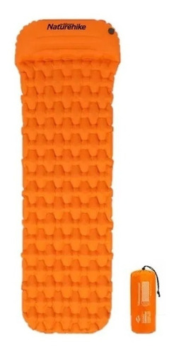 Colchón inflable Naturehike NH19Z012-P color naranja de  59cm x 198cm x 6.5cm