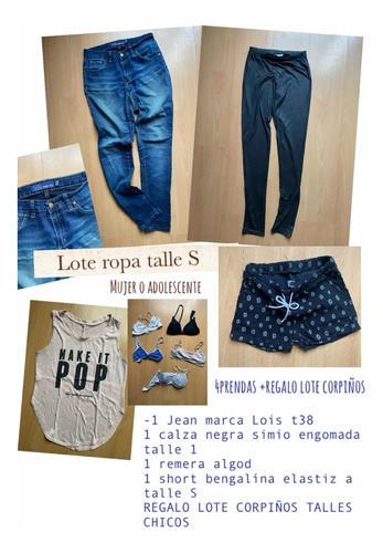 Lote Ropa Mujer O Adolesc Ts ( 4prendas + Regalos