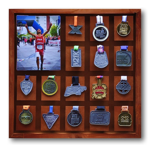Medallero Running Maratón Con Foto Portaretrato Deportes
