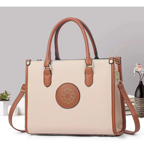 Bolso Grande Mujer Moda Simple Apliques Capacidad Alta
