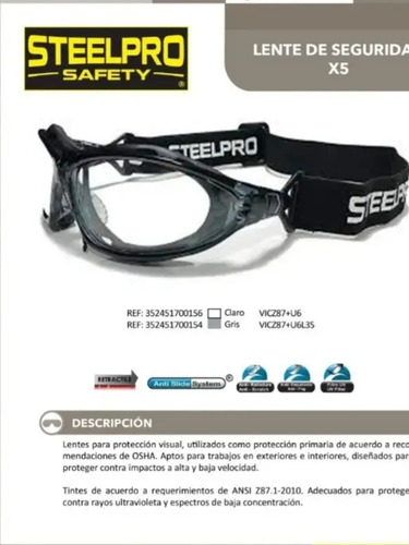 Gafas Stellpro Biomedicas X5 Claras | MercadoLibre