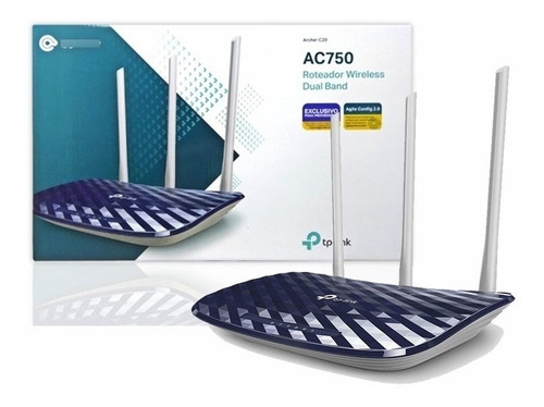 Imagem 1 de 5 de Roteador Tp-link Archer C20w Ac750 Wisp Preset Wireless Dual