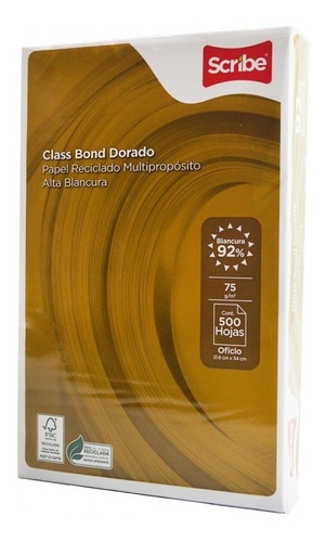 Papel Bond Scribe Oficio Blanco Con 500 Hojas Class Bond