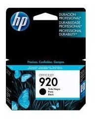 Cartucho Hp 920 Negro Cd971al Original En Caja