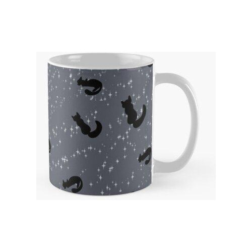 Taza Lloviendo Gatos Gris Oscuro Calidad Premium