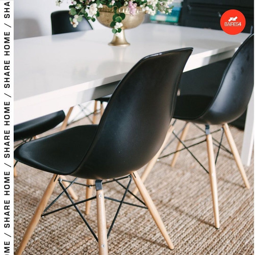 Imagen 6 de 9 de Pack X 4 Sillas Eames De Diseño Vintage | Contado