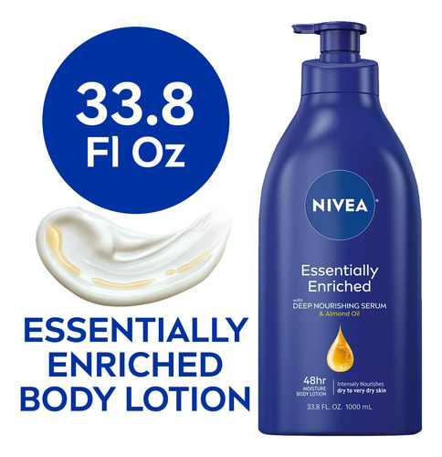 Crema Nivea 1 Litro Original Usa Aceite De Almendras 48h