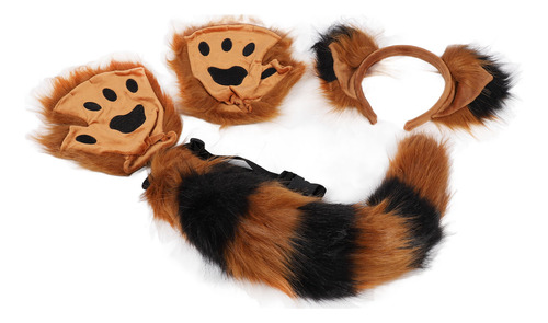 Juego De Guantes Para Cosplay Con Forma De Cola Y Garra, 3 U