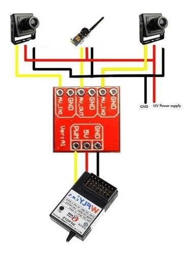Chave De Video Fpv Video Switch 2 Canais