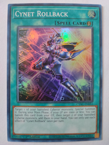 Yugioh Cynet Rollback - Cyac-en051 - Super Rare