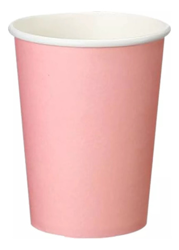 Vaso Stendy Polipapel 8 Onzas Descartable Pack X10 Unidades Color Rosa Pastel