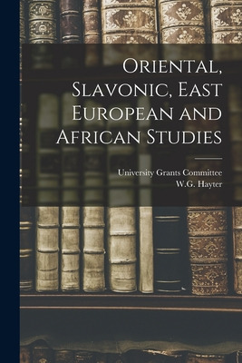 Libro Oriental, Slavonic, East European And African Studi...