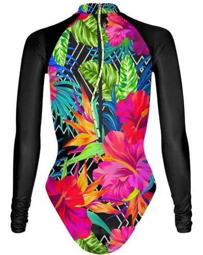 Imagen 2 de 5 de Traje De Baño Para Mujer Manga Larga Havana Surf