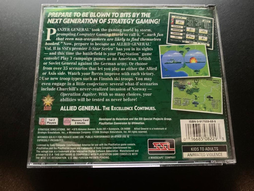 Allied General Playstation Ps1 Doble Disco (Usado)