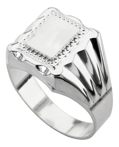 Anillo Hombre Sello Plata 925 Para Grabar Papa Importado