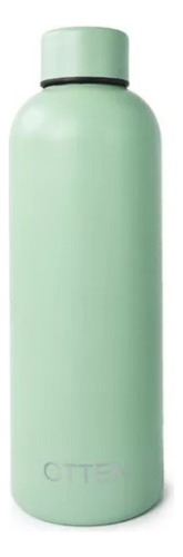 Botella Termica 550ml Doble Pared Acero Otten Tapa Rosca Verde Claro