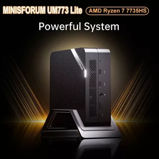 MINISFORUM Venus Series UM773 Lite Mini PC AMD Ryzen 7 7735HS Desktop  Computer, DDR5-4800 32GB 1TB PCIe4.0 SSD, 2.5Gbps LAN, 2X4K HDMI, 1X8K USB4