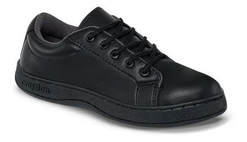 Tenis Colegial Blanco Y Negro Marca Croydon Ref. Slash