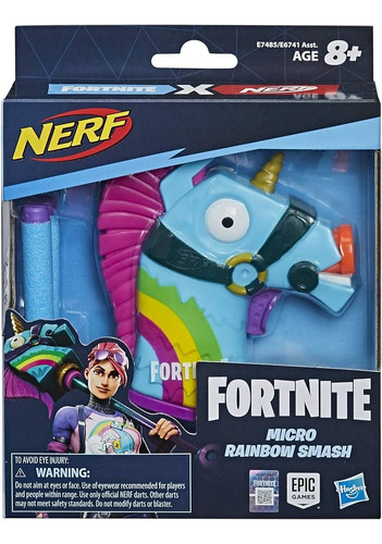 Nerf Microshots Fortnite Rainbow Smash - Mini Lanzador 