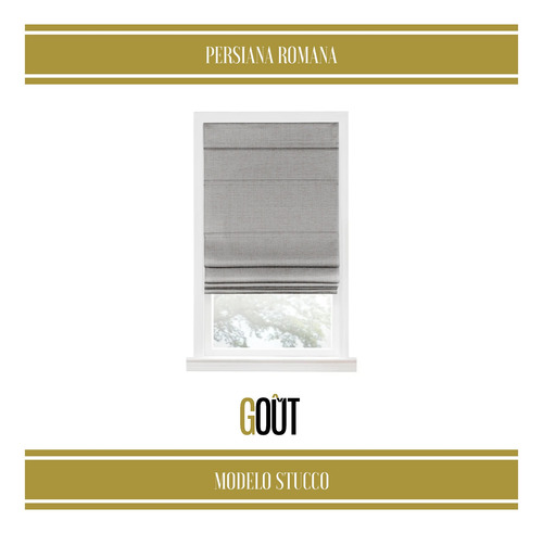 Persiana Romana Blackout Modelo Stucco 1.00 X 2.60 Mtrs