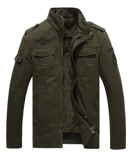 Chamarra verde militar hombre hotsell