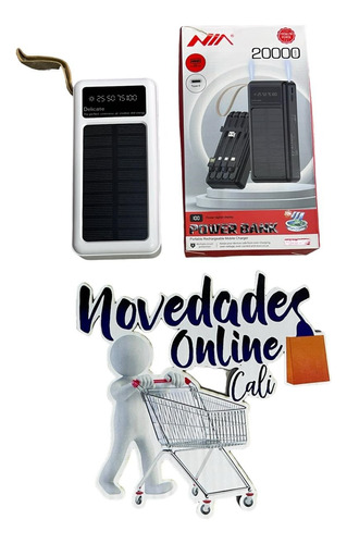 Power Bank 2c Qc 3.0 Carga Rapida 20000 Recargable Solar