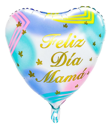 Pack 12 Globo Metalico 18 Feliz Dia Mama Variados