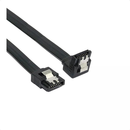 Cable Sata 3 6gbps 40cm Conector En L 90º, - Negro