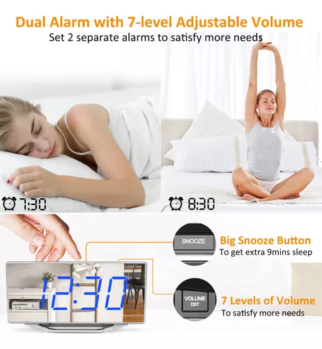 Despertador ruidoso para durmientes pesados Reloj despertador vibrador con  agitador de cama para sordos y con problemas de audición