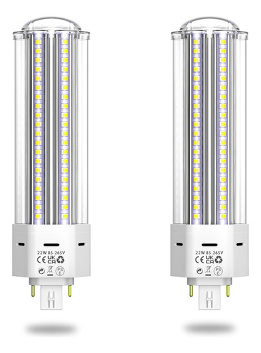 Aluxcia Bombilla Led Gx24qg24q Con Base De 4 Pines De 22 W (